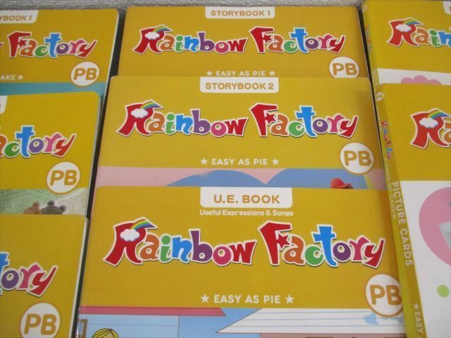 ECCジュニア Rainbow Factory STORY/WORK/U.EBOOKなど EASY AS PIE/PIECE OF CAKE PB 計10冊 CD4枚/DVD1枚付 110L4D ECCジュニア Rainbow Factory STORY/WORK/U.EBOOKなど EASY AS