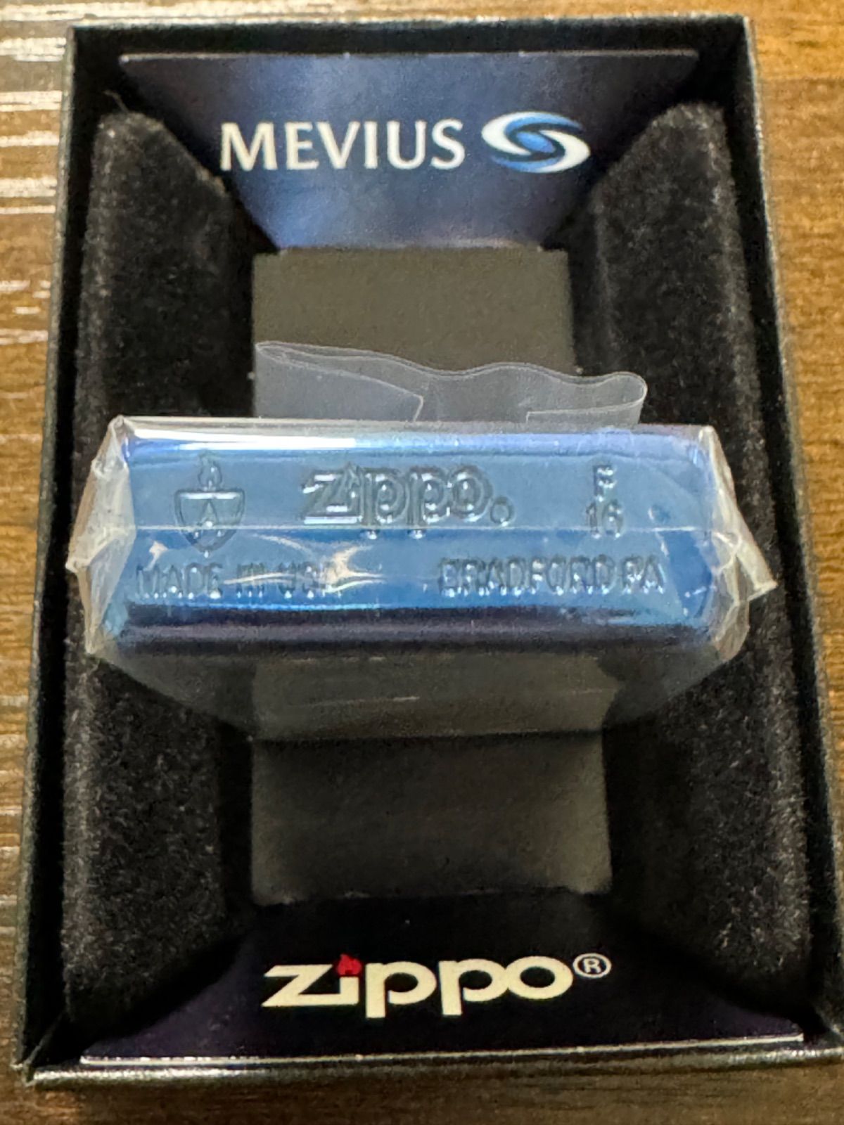 zippo MEVIUS Blue Armor Case 限定品 メビウス 両面 スピン
