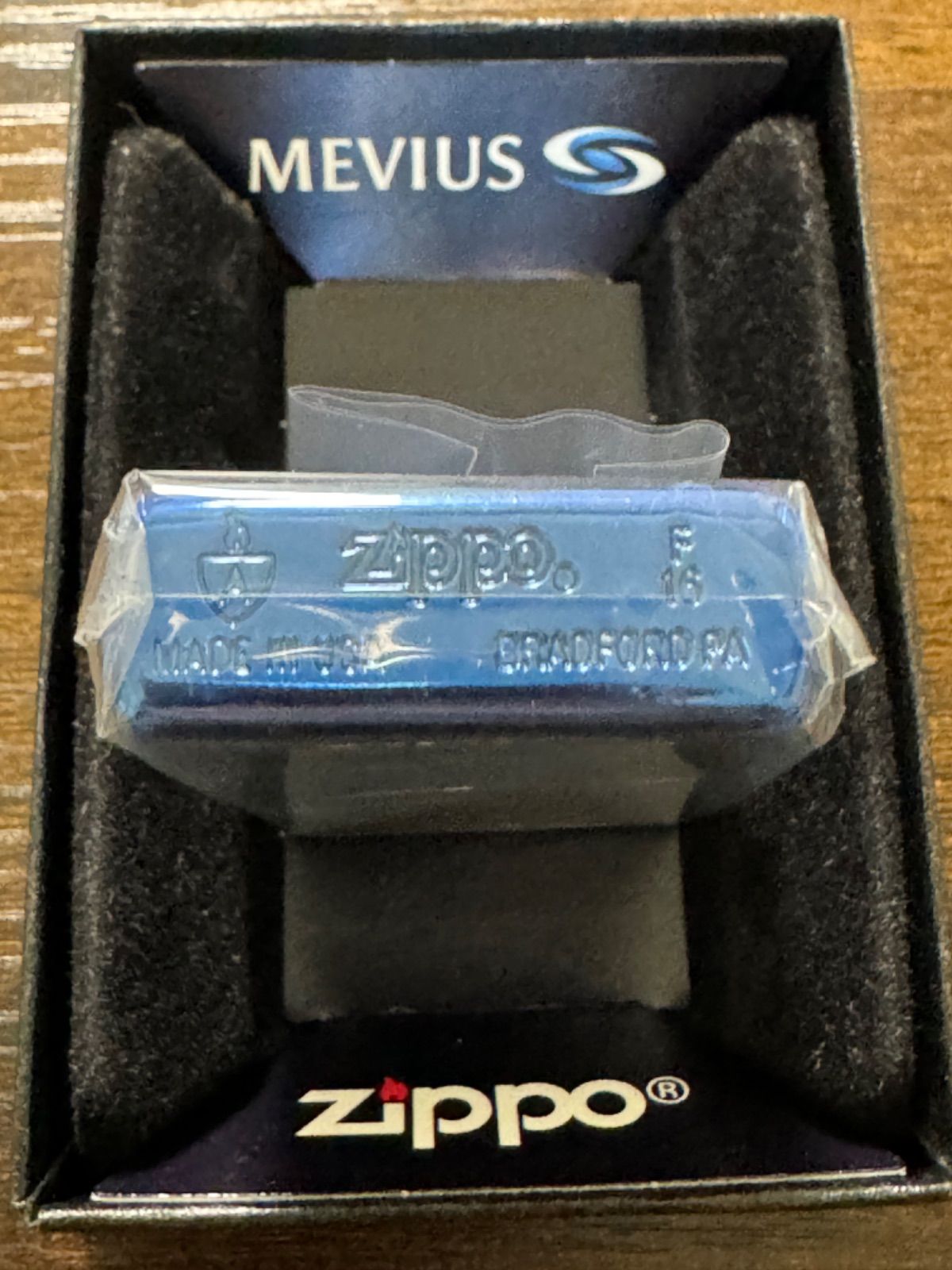 zippo MEVIUS Blue Armor Case 限定品 メビウス 両面 スピンカット 