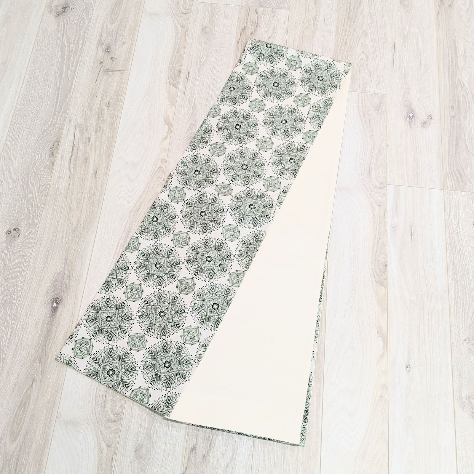 【新品・仕立て上がり】正絹 袋帯 カジュアル モダン グレー グリーン b89