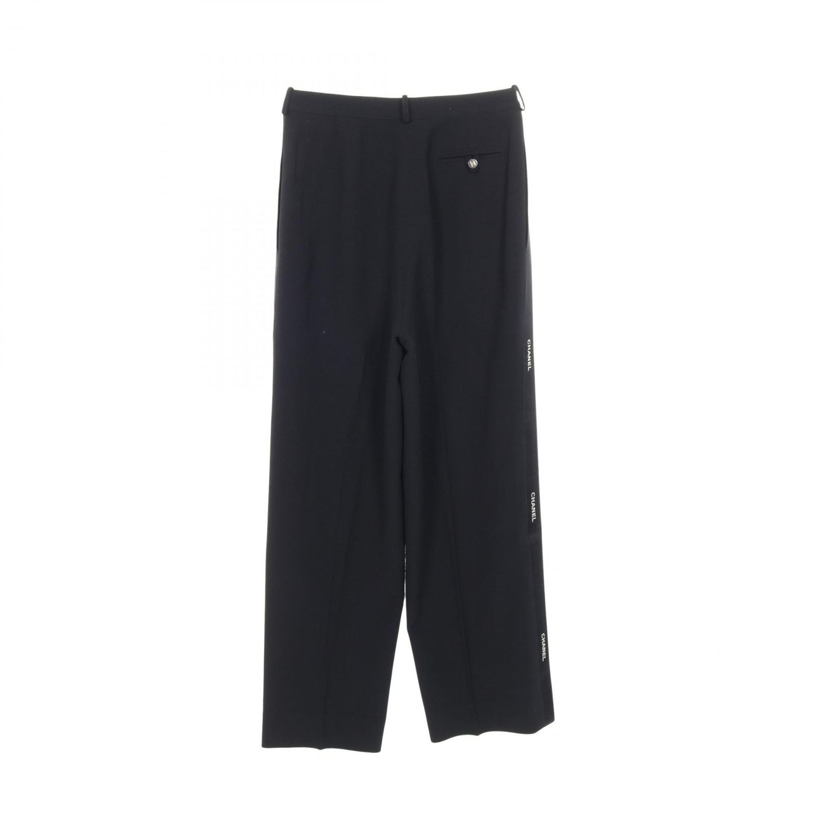 シャネル CHANEL パンツ ココマークボタン ウール パンツ レディース Used B