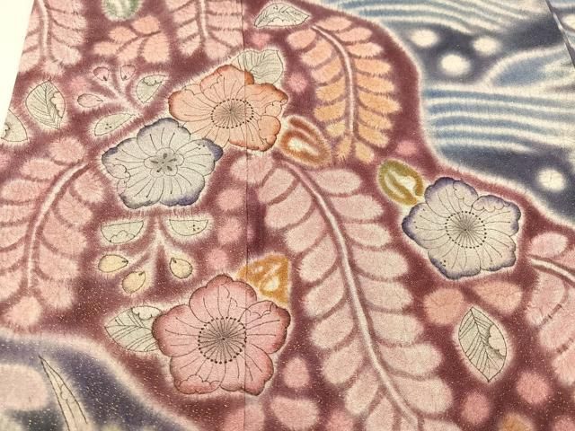 平和屋着物○訪問着 絞り 辻が花 金通し地 正絹 逸品 AAAZ7676ph