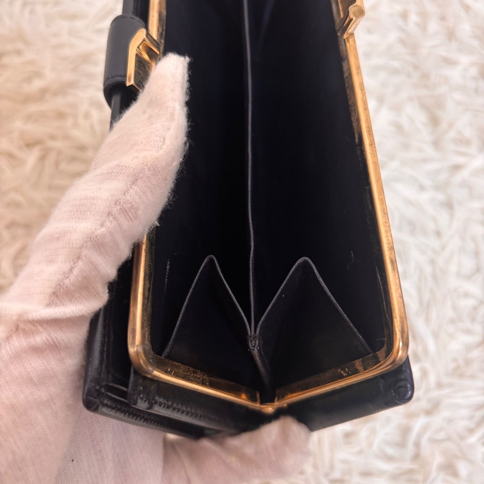 GIVENCHY 極美品✨ジバンシー 長財布 がま口 4G ネイビー ジバンシィ 極美品✨ジバンシー 長財布 がま口 4G ネイビー ジバンシィ