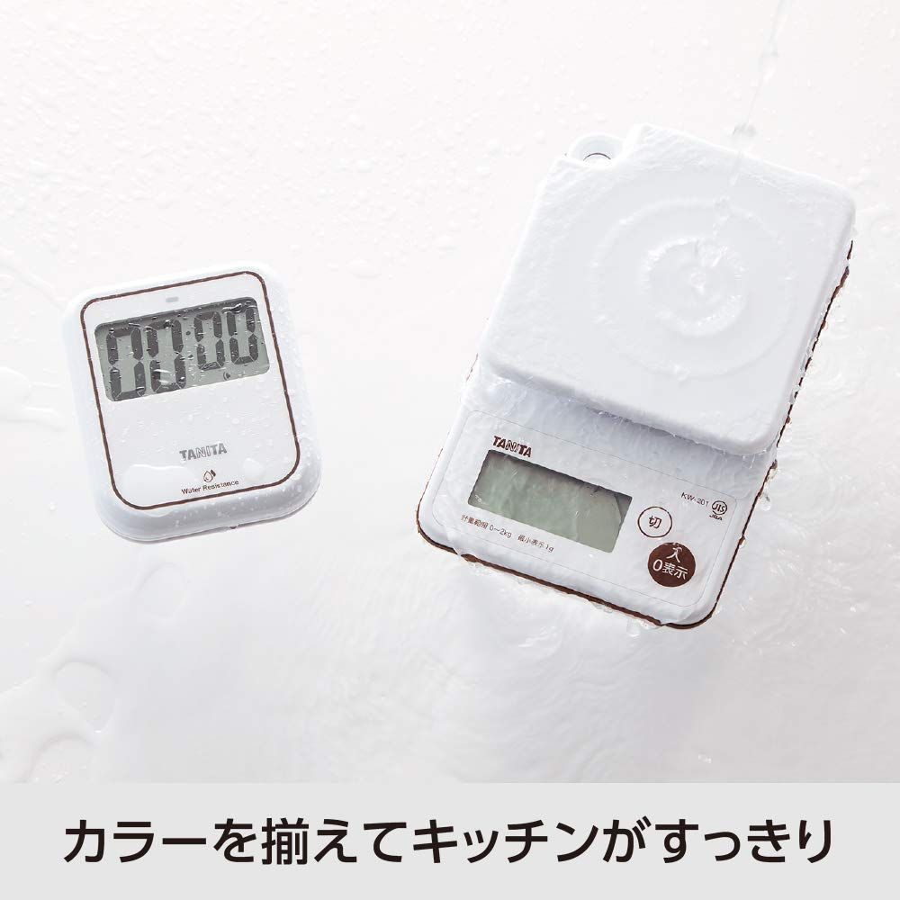 【特売】タニタ 非接触タイマー 洗えるタイプ 大画面 100秒 衛生的 手洗い ホワイト TD422WH
