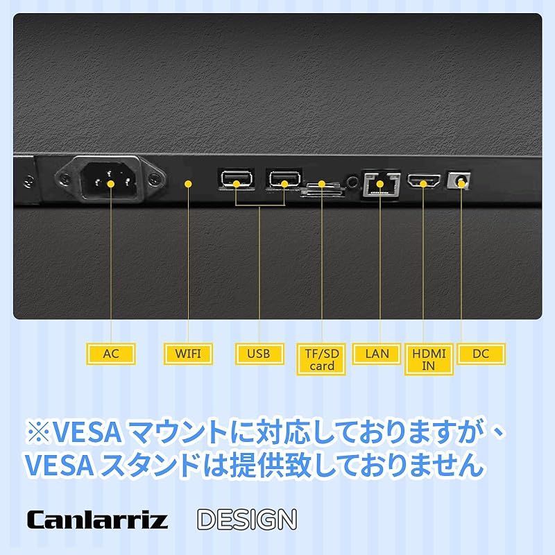 Canlarriz 18.5インチ デジタルサイネージ専用機 壁掛け式 高輝度700cd