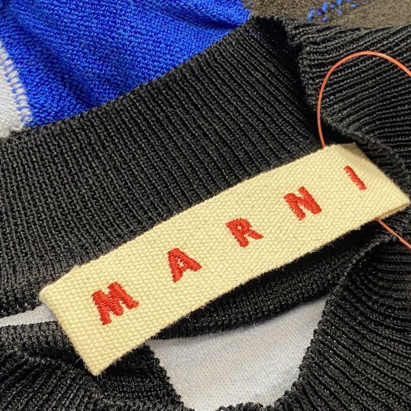 ○◇ マルニ marni カラーブロックニット 長袖 パッチワーク マルチ