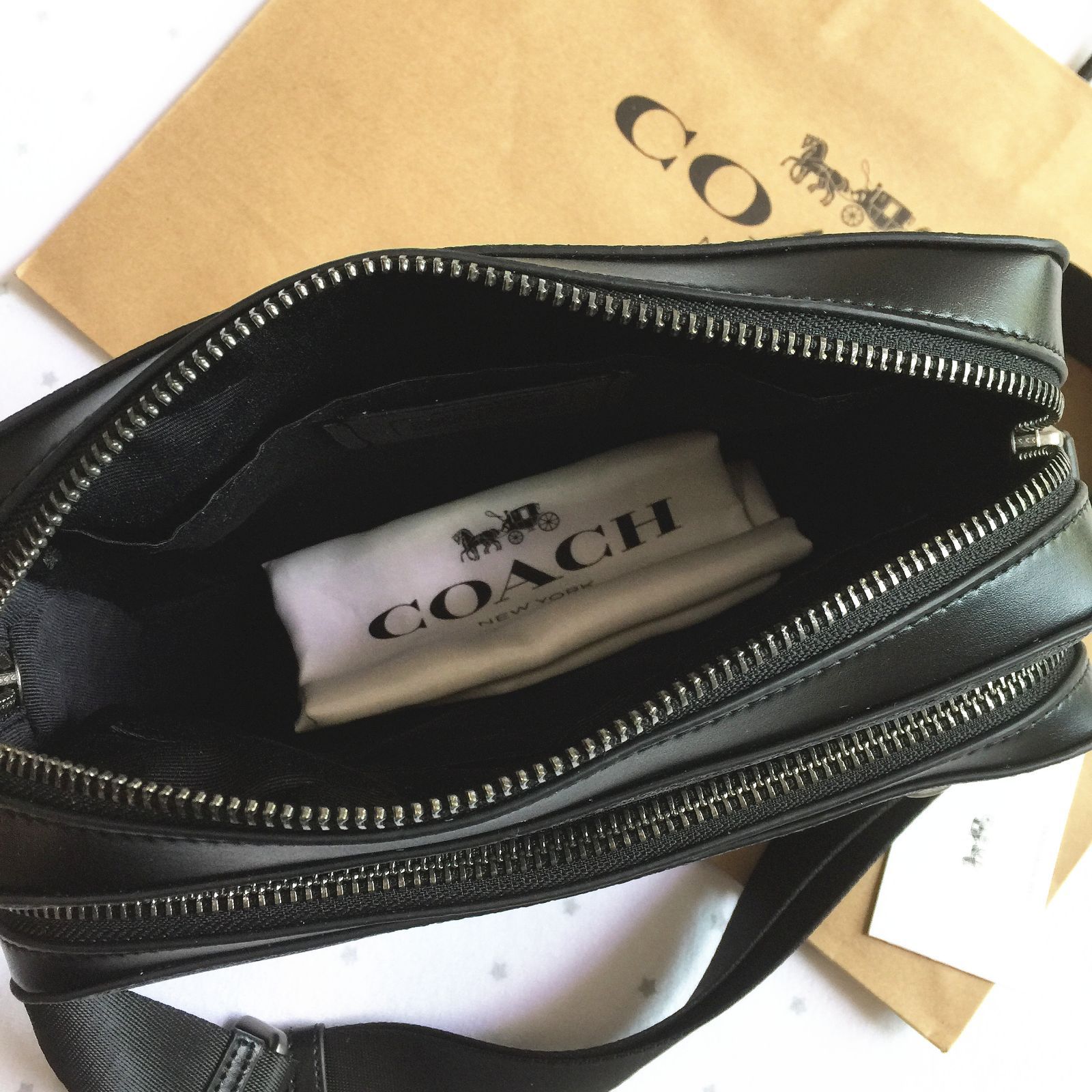 セール中】COACH コーチバッグ F91485 チャコール×ブラック ショルダー ...