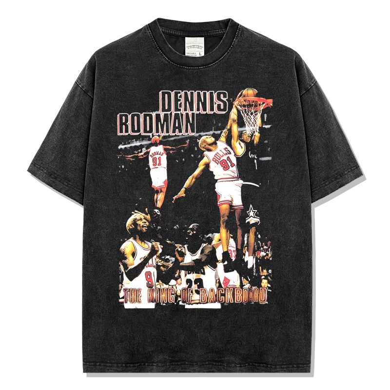 rodman Bulls ロンT カットソー 長袖 ビンテージ加工 新品未使用 デニスロッドマン ヴィンテージ加工 Tシャツ 長袖 ロンT ヴィンテージ