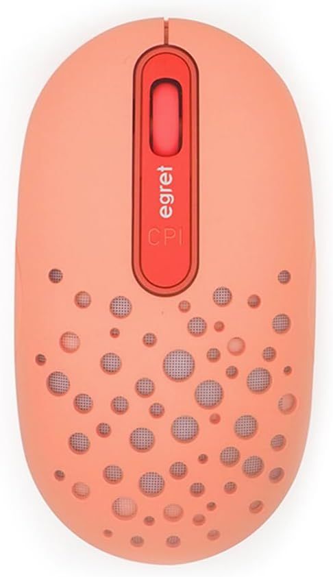 EGRET 女性向け かわいい マウス Bluetooth5.0/3.0/2.4G 3モード対応 ワイヤレス おしゃれ 7色 LED（HappiE） (コーラル)