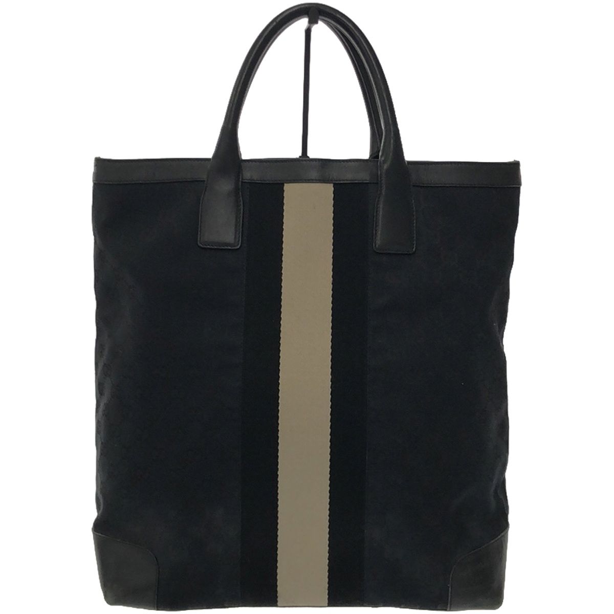 【専用】グッチ GGキャンバス ハンドバッグ 0402 シェリーライン ブラック GUCCI グッチ GGキャンバス シェリーライン ブランドオフ レザー