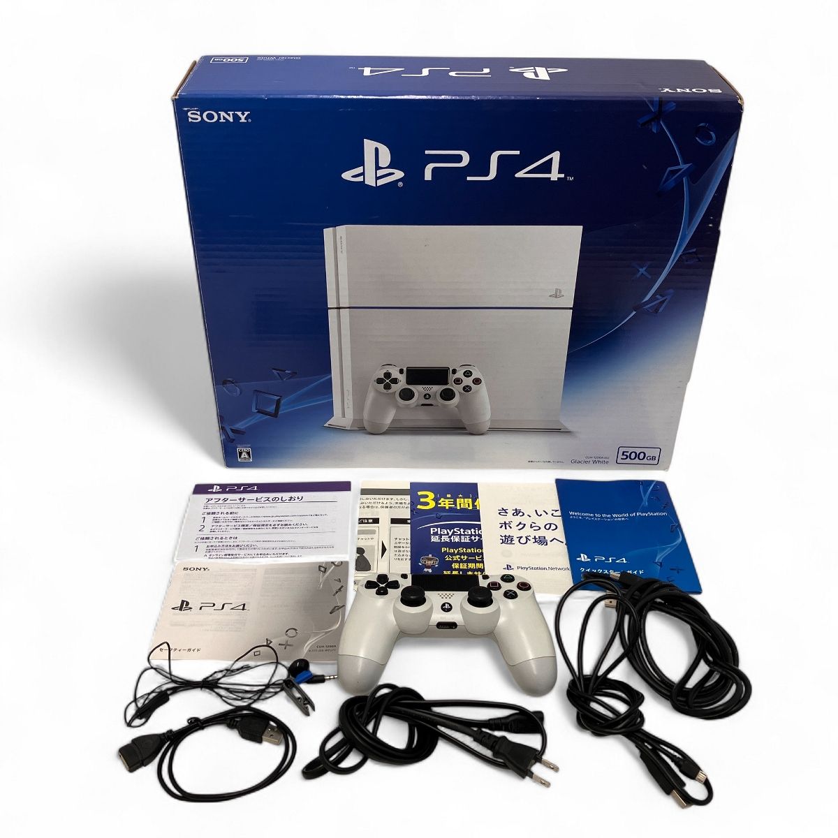 SONY CUH-1200A PlayStation4 500GB グレイシャーホワイト ゲーム機 家庭用 プレステ4 ソニー Z10501752