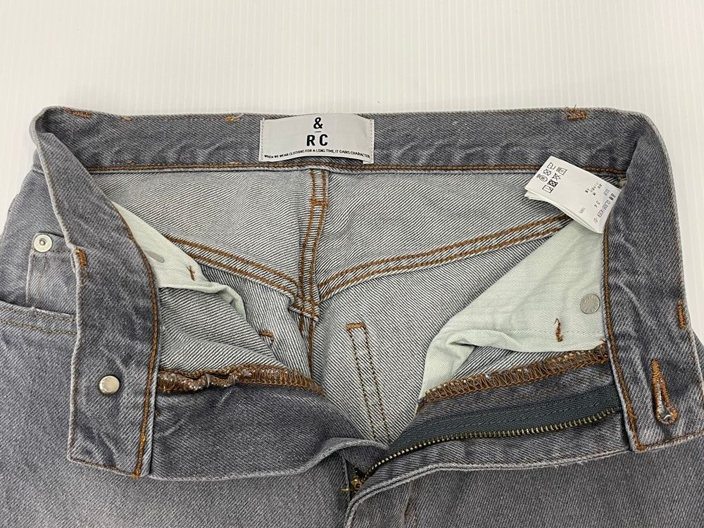 Curensology」 デニムパンツ 34 グレー レディース 美品 カーヴィー