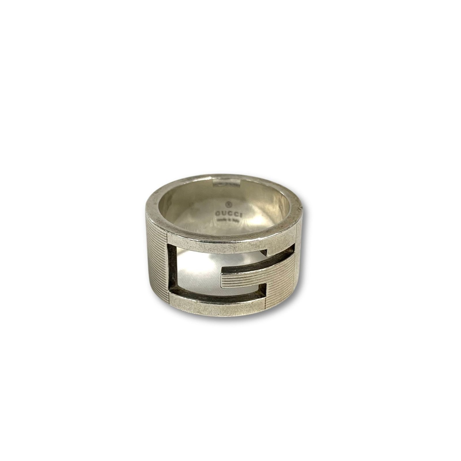 GUCCI グッチ ブランテッド カットアウト Gリング 指輪 約18号 - メルカリ