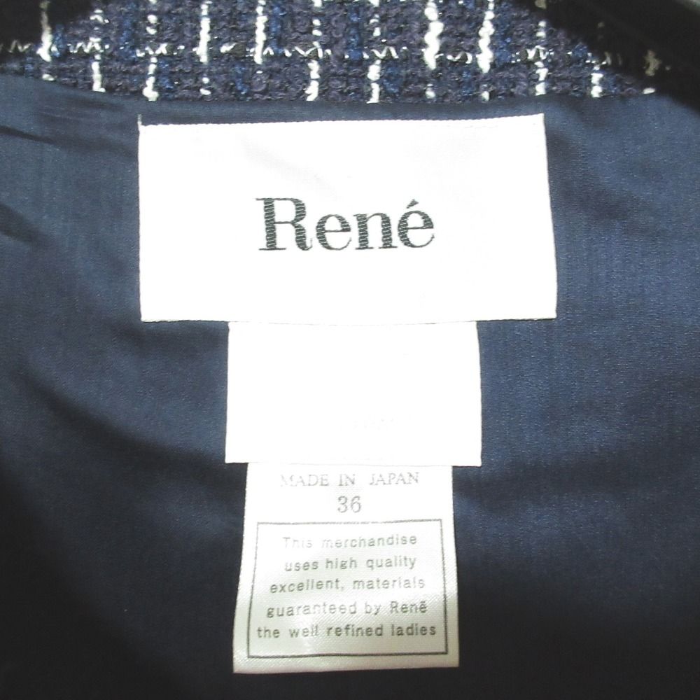 【Rene】ルネ　ブルゾン　36size 美品 Rene(ルネ) ジャケット サイズ36 S レディース - ピンク×白 長袖