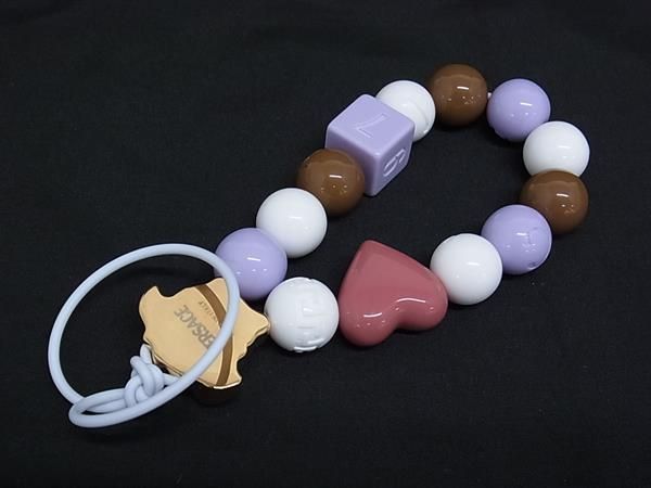 新品 VERSACE メドューサ ふわふわ キーチェーン チャーム 紫