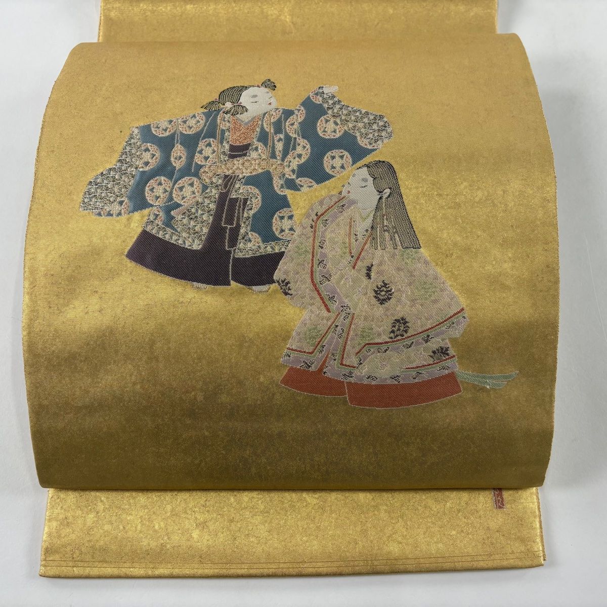 袋帯 美品 逸品 落款 伝統箔匠 木村幸啓 瓢箪 螺鈿 金銀彩 銀色