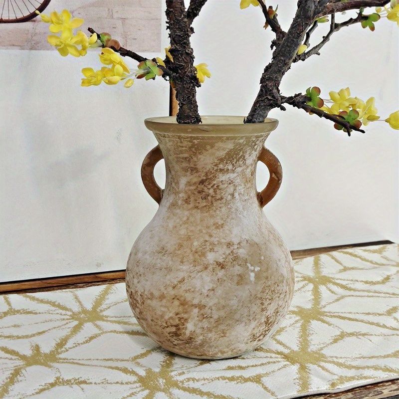 フラワーベース 花瓶 ヴィンテージ調 アンティーク調 卓上 ガラス ビンテージ 花器 フラワーアレンジメント おしゃれ シンプル インテリア