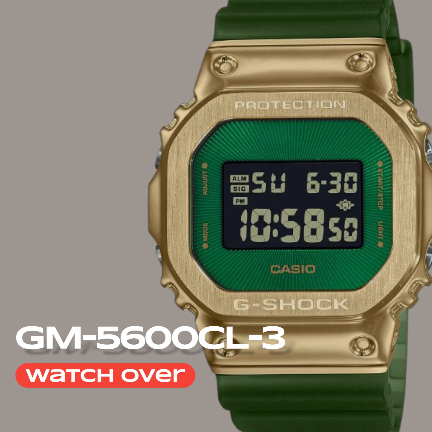 G-SHOCK ラスト① 生産終了 反転液晶 セール DW-5600CL-3 グリーン 
