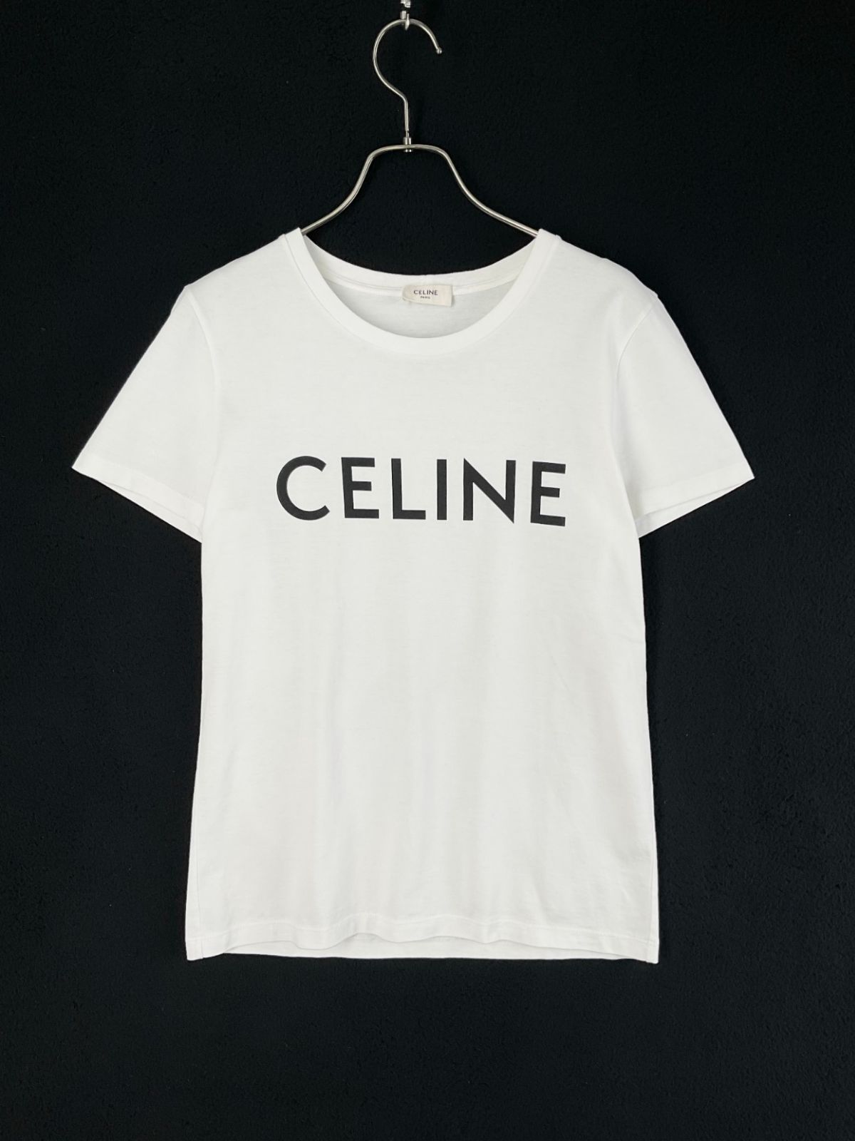 CELINE セリーヌ XS ホワイト ロゴTシャツ