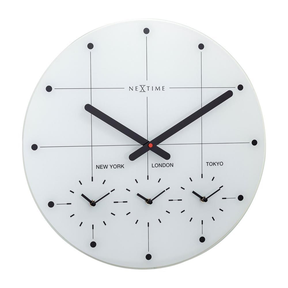 壁時計 掛時計 NEXTIME ネクスタイム ウォールクロック Big City WH ホワイト | NXT-8197WI スイープムーブ STANDARD COLLECTION
