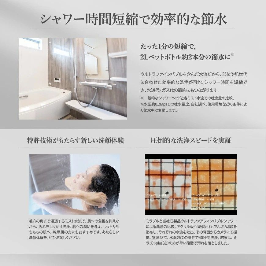 ミラブルzero ミラブルゼロ ミラブルシャワーヘッド 節水 3種類 水流 切替 手元スイッチ 一時止水ボタン ミライ人間洗濯機 シリアルナンバー メーカー保証 プレゼント ギフト 誕生日 Mirable 洗浄力 掃除