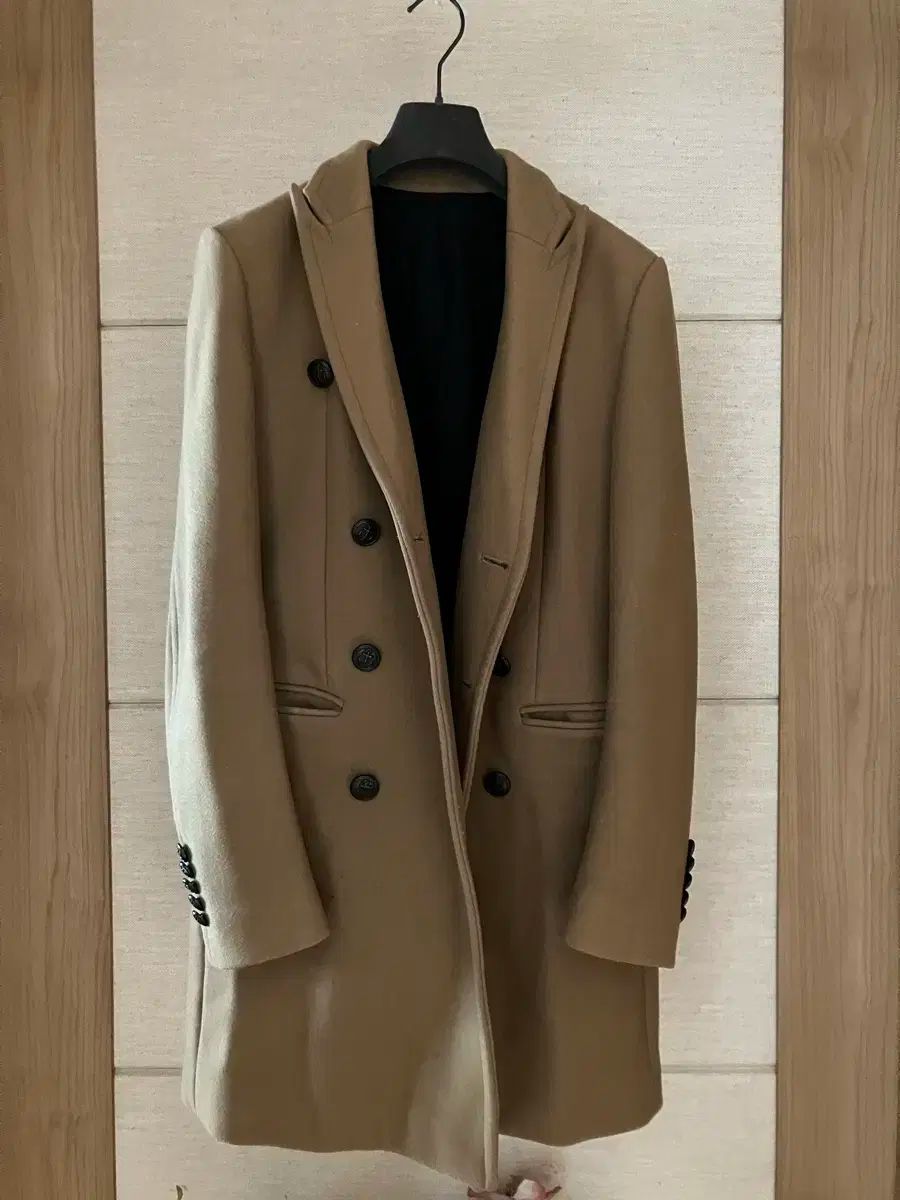 SYSTEM homme(システムオム) ウール カシミア コート ベージュ (サンローラン) バルマン)