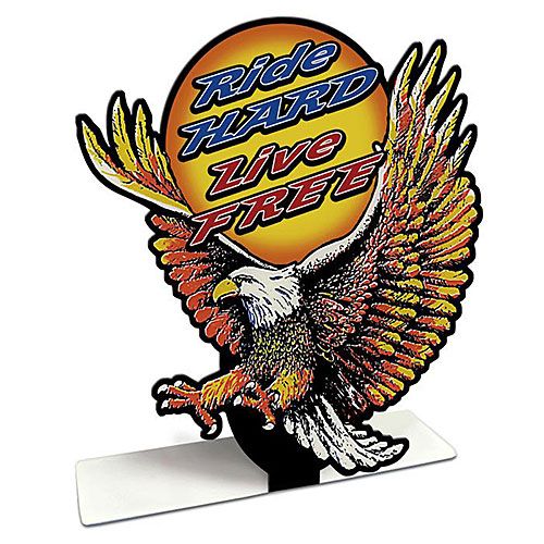 スティールサイン「Ride Hard Live Free Eagle」 PTST-159 卓上 自立式