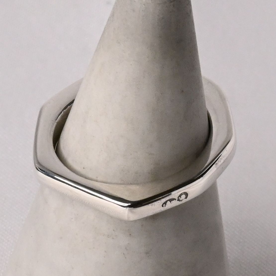 研磨済】90's オールドグッチ GUCCI オクタゴン ナット リング 指輪 13