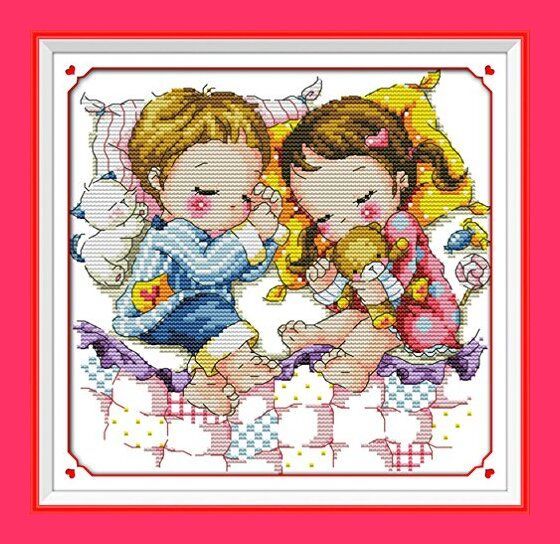 LovetheFamily クロスステッチキット DIY 手作り刺繍キット 正確な図柄印刷クロスステッチ 家庭刺繍装飾品 11CT  LovetheFamily クロスステッチキット DIY 手作り刺繍キット 正確な図柄印刷クロスステッチ 家庭刺繍装飾品 11CT （  インチ当たり11個の小さな格子）中程度の ... LovetheFamily クロスステッチキット DIY 手作り刺繍キット 正確な図柄印刷クロスステッチ 家庭刺繍装飾品 11CT