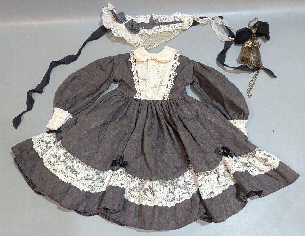 lulu ドール衣装 SD女の子サイズ ドレスセット グレー