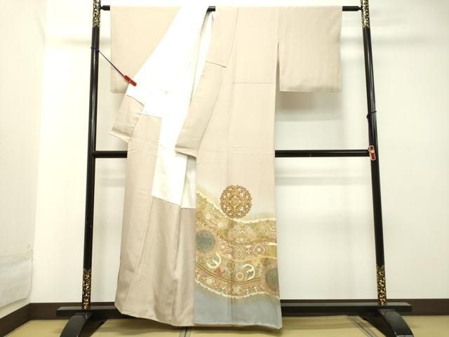 平和屋着物○豪華色留袖 駒刺繍 正倉院花鳥文 暈し染め 金銀彩 正絹