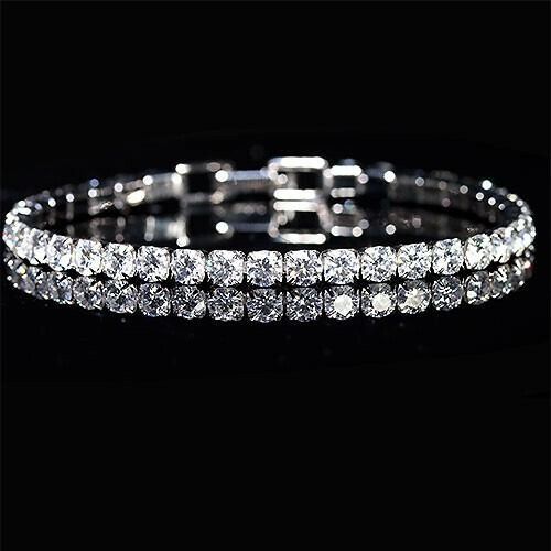 モアサナイト sv925 テニスブレスレット シルバー moissanite