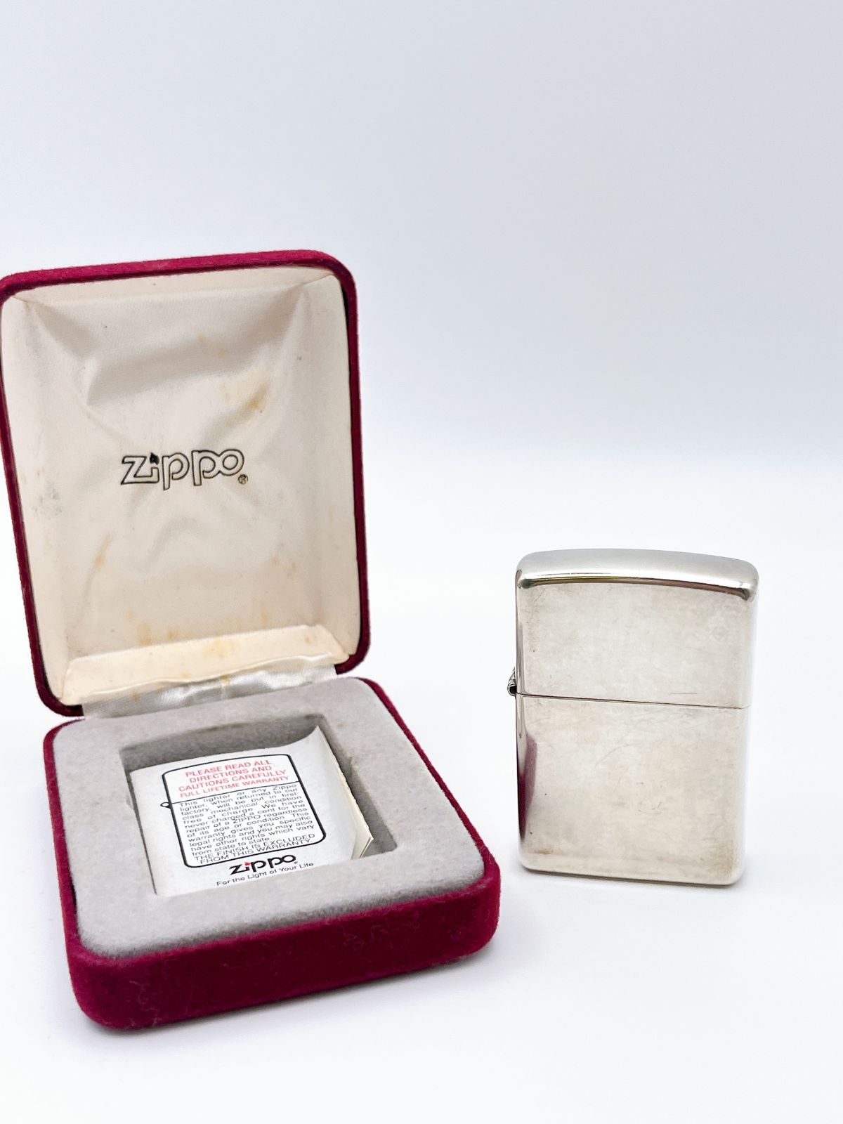 ZIPPO|ジッポー オイルライター シルバー 1995刻印 STERLING|スターリング SILVER|シルバー 純銀 ヴィンテージ アンティーク AT122