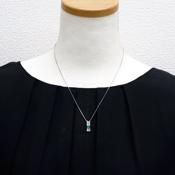 K18WG ダイヤモンド ネックレス 0.37CT K18WG ダイヤモンド ネックレス