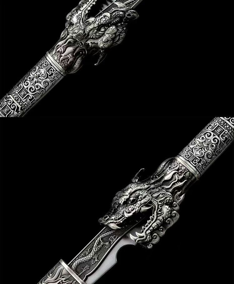 銀龍』綉春刀｜高マンガン鋼刃 × 龍頭鍔デザイン 全長 108cm 実