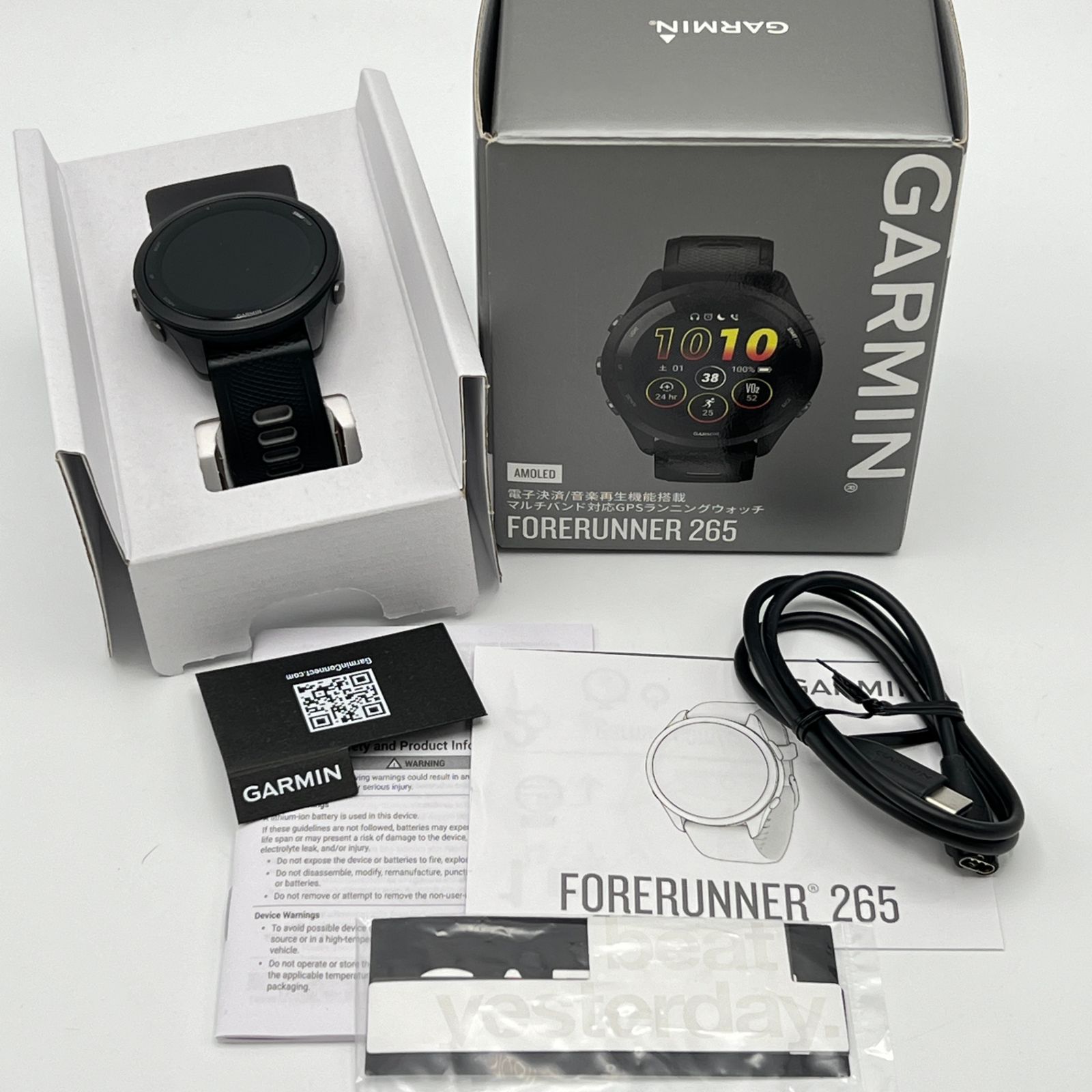 GARMIN Forerunner 265 Music Black 010-02810-40 スマートフォン ガーミン フォアランナー ミュージック 本体