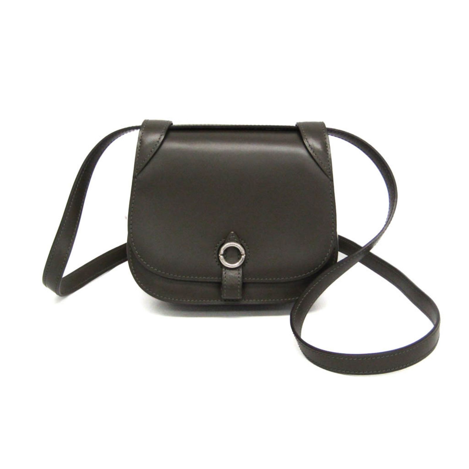 モワナ(Moynat) レディース レザー ショルダーバッグ ダークカーキ 