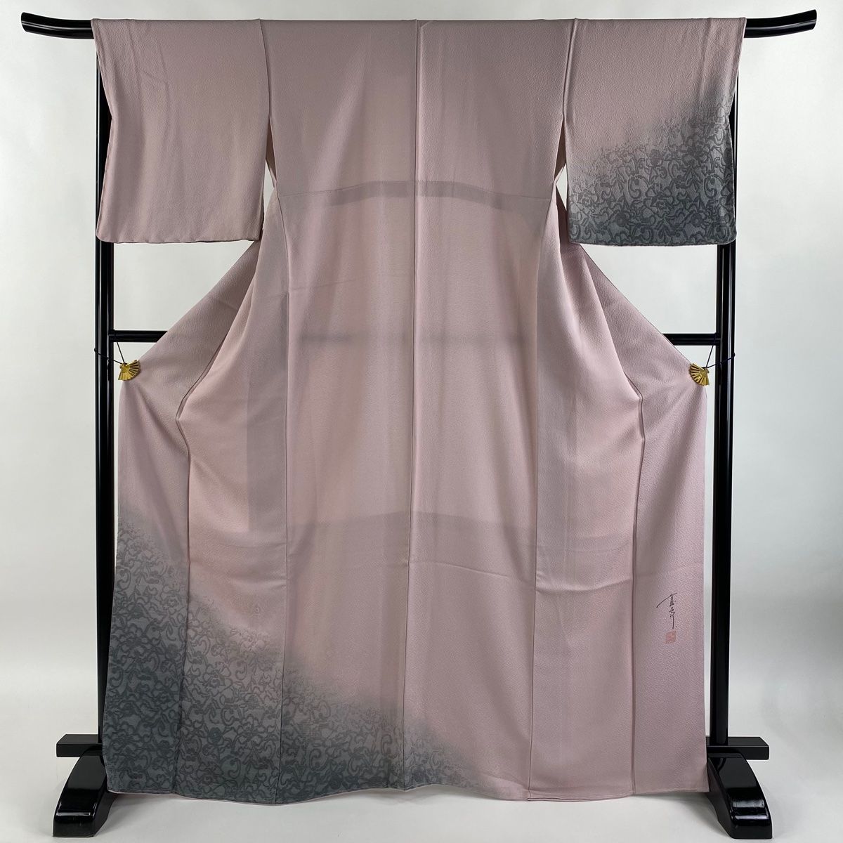 6929■　袷　友禅長襦袢　正絹　桜の花　157cm前後～　美品 6929□ 袷 友禅長襦袢 正絹 桜の花 157cm前後～ 美品 6929□ 袷 友禅