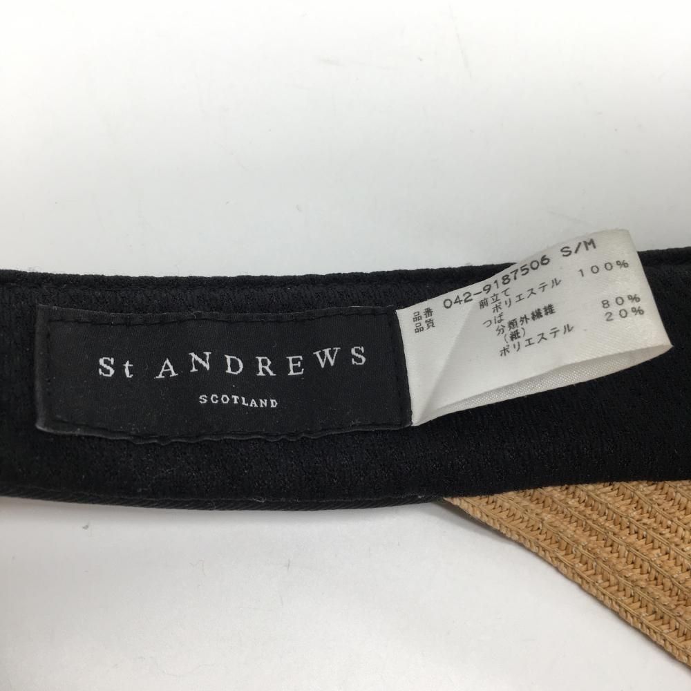 ST ANDREWS サンバイザー ゴルフウェア ベージュ St ANDREWS セントアンドリュース レディース ゴルフウェア サン
