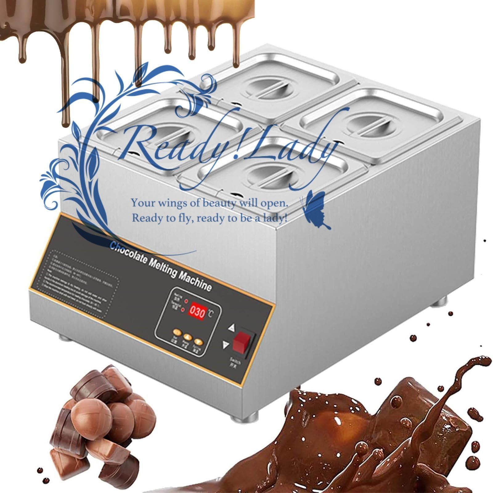 500Wチョコレート溶解機 電気チョコレートテンパリングマシン0?95℃ ステンレススチール製チョコレート|ミルク|クリーム溶解および加熱用