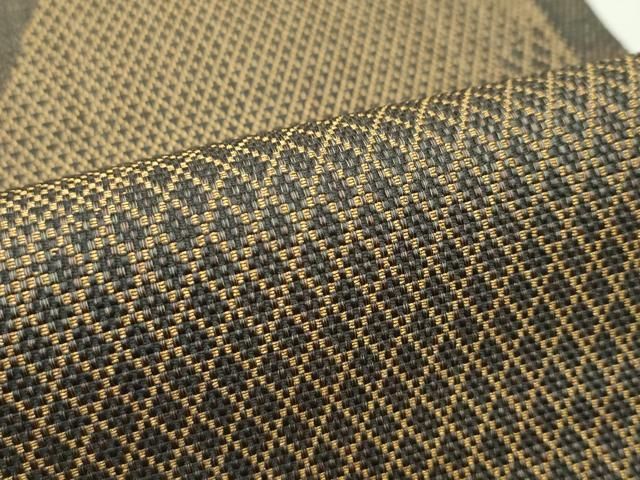 平和屋本店■極上　本場筑前博多織　草木染　手織工房　染匠：小森久　八寸名古屋帯　切嵌文様　金糸　逸品　CZAA1176s5 平和屋本店□極上 本場筑前博多織 草木染 手織工房 染匠：小森久 八寸