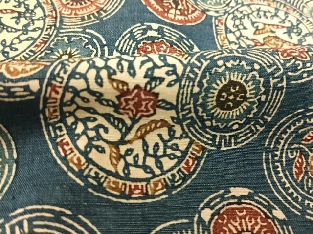 平和屋-こころ店□上質な紬 単衣 花菱文 正絹 逸品 AAAH0293Boa