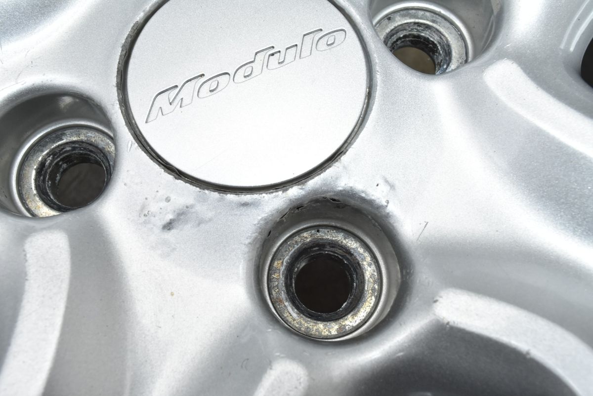 偉大さを秘めた バリ溝 モデューロ 15in 6J 50 PCD100 ブリヂストン ブリザック VRX2 185 60R15 フィット シャトル グレイス インサイト MODULO