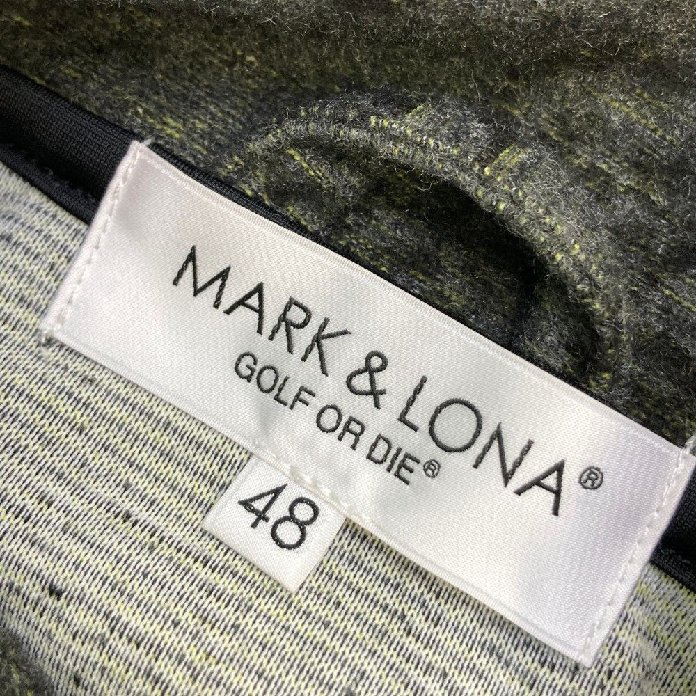 サイズ：48 MARK&LONA マークアンドロナ  ジップジャケット スカル総柄 グレー系 [240101426096] ゴルフウェア メンズ ストスト サイズ：48 MARK&LONA マークアンドロナ ジップジャケット