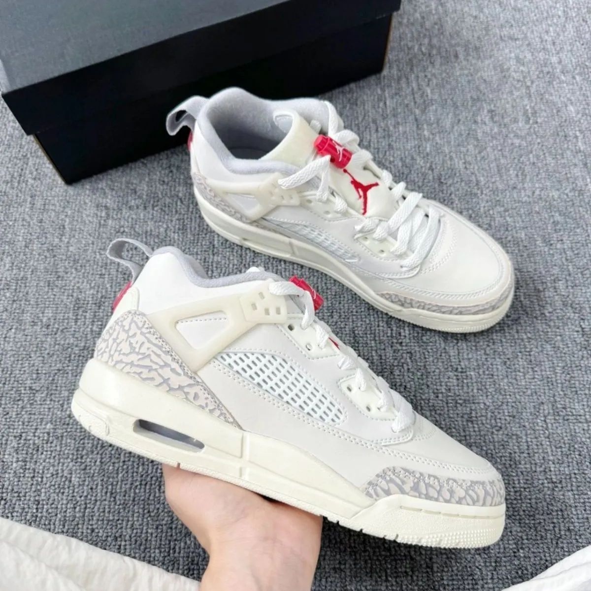 ナイキ ジョーダン スパイジーク ロー NIKE JORDAN SPIZIKE LOW セイル|ココナッツミルク|サンドストーン|レッド FQ1759-100-MM輸入2