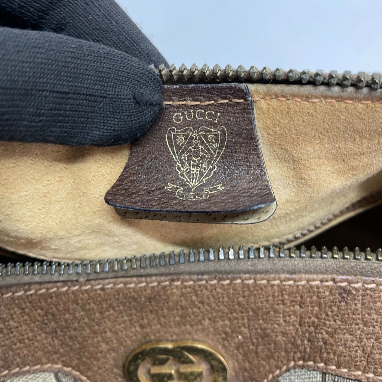 Gucci ハンドバッグ GGスプリーム PVCレザー ブラウン オールドグッチ 