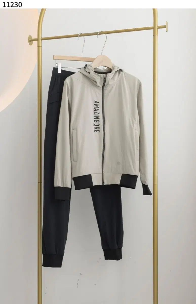 メンズゴルフウェア AMAZINGCRE アメージングクリー ユニセックス パーカー ジップアップ トレーナー セット