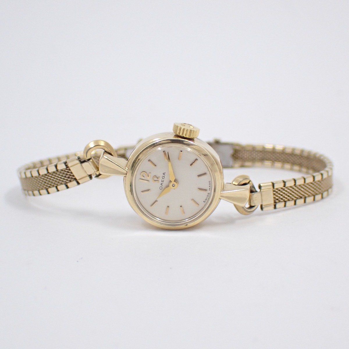357【美品】OMEGA Genève 手巻き レディース ゴールド 希少 OMEGA】オメガ『ジュネーブ』レディース 自動巻き 1週間保証