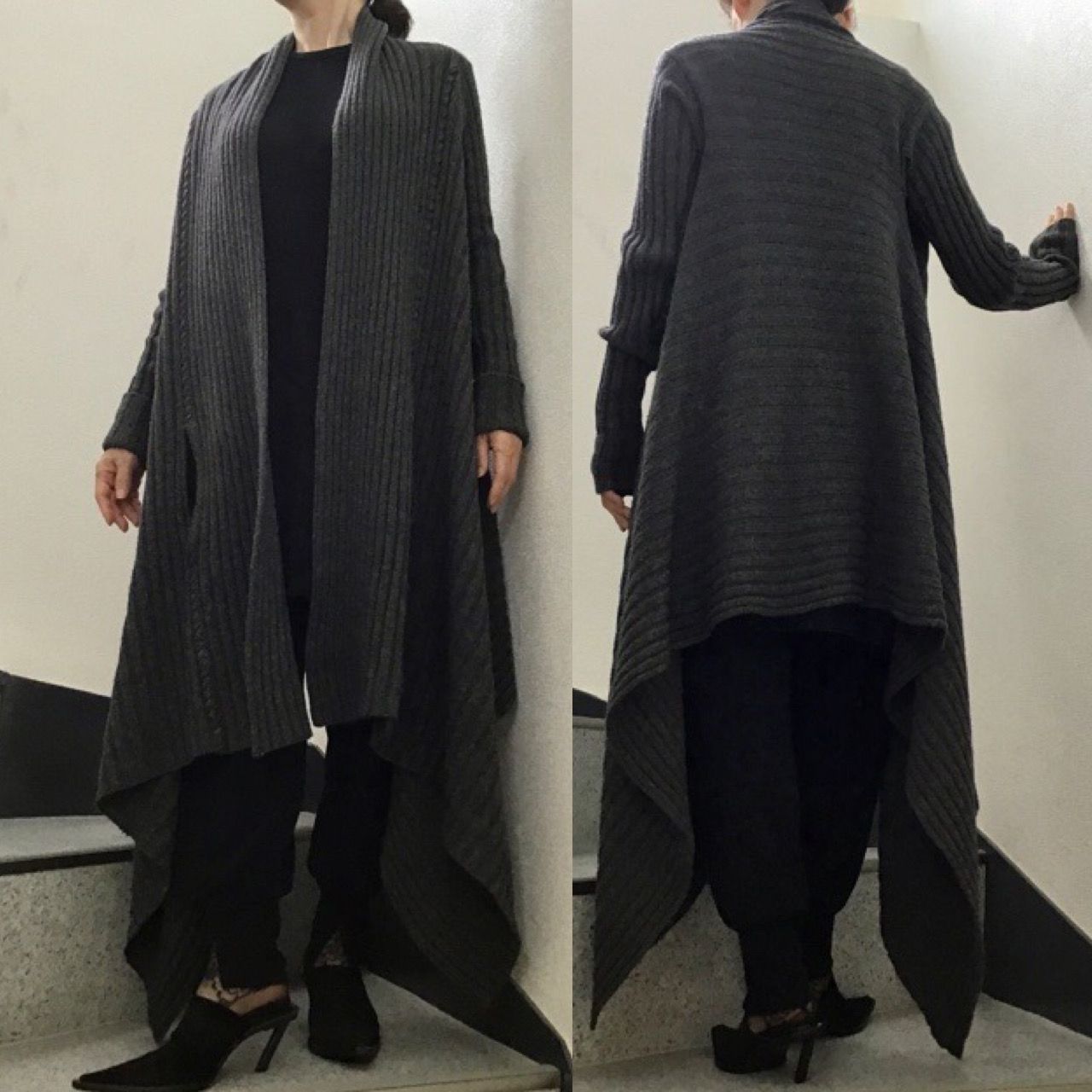 シャロンワコブ collection K アシメトリー ロング ニット 