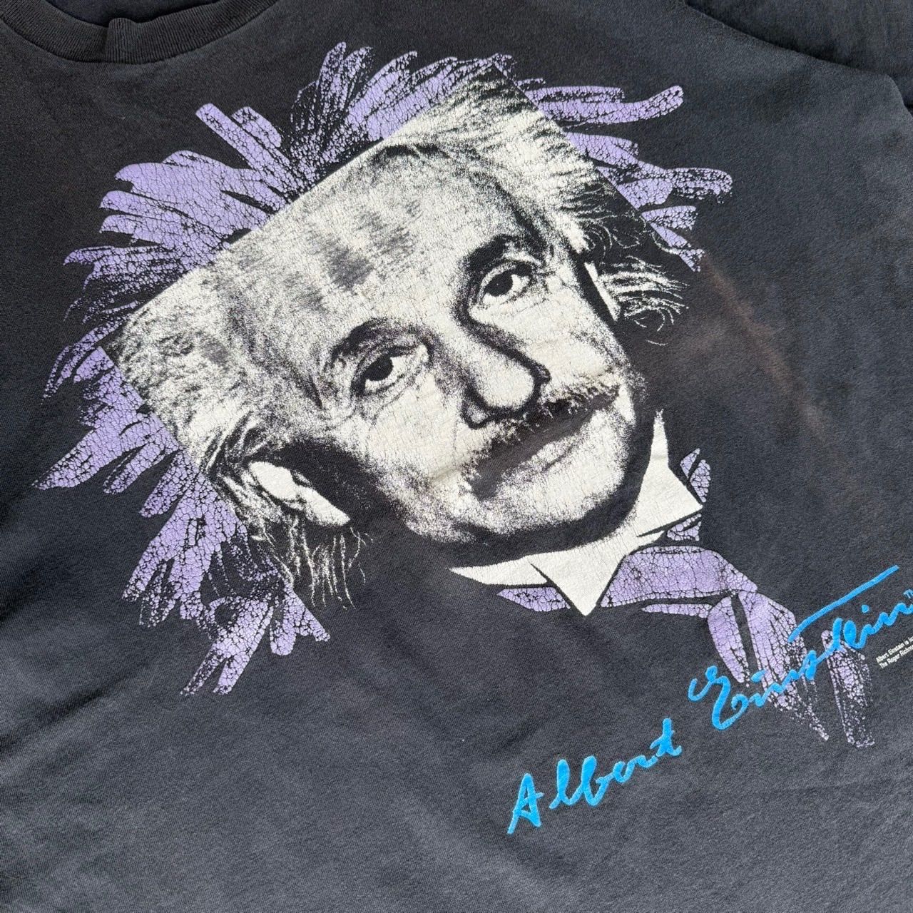 アインシュタイン　andazia Tシャツ ブラック　フェード 90s アルベルトアインシュタイン Einstein Tシャツ XL ANDAZIA